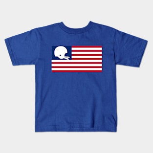 USA Flag Two-Bar Football Helmet Kids T-Shirt